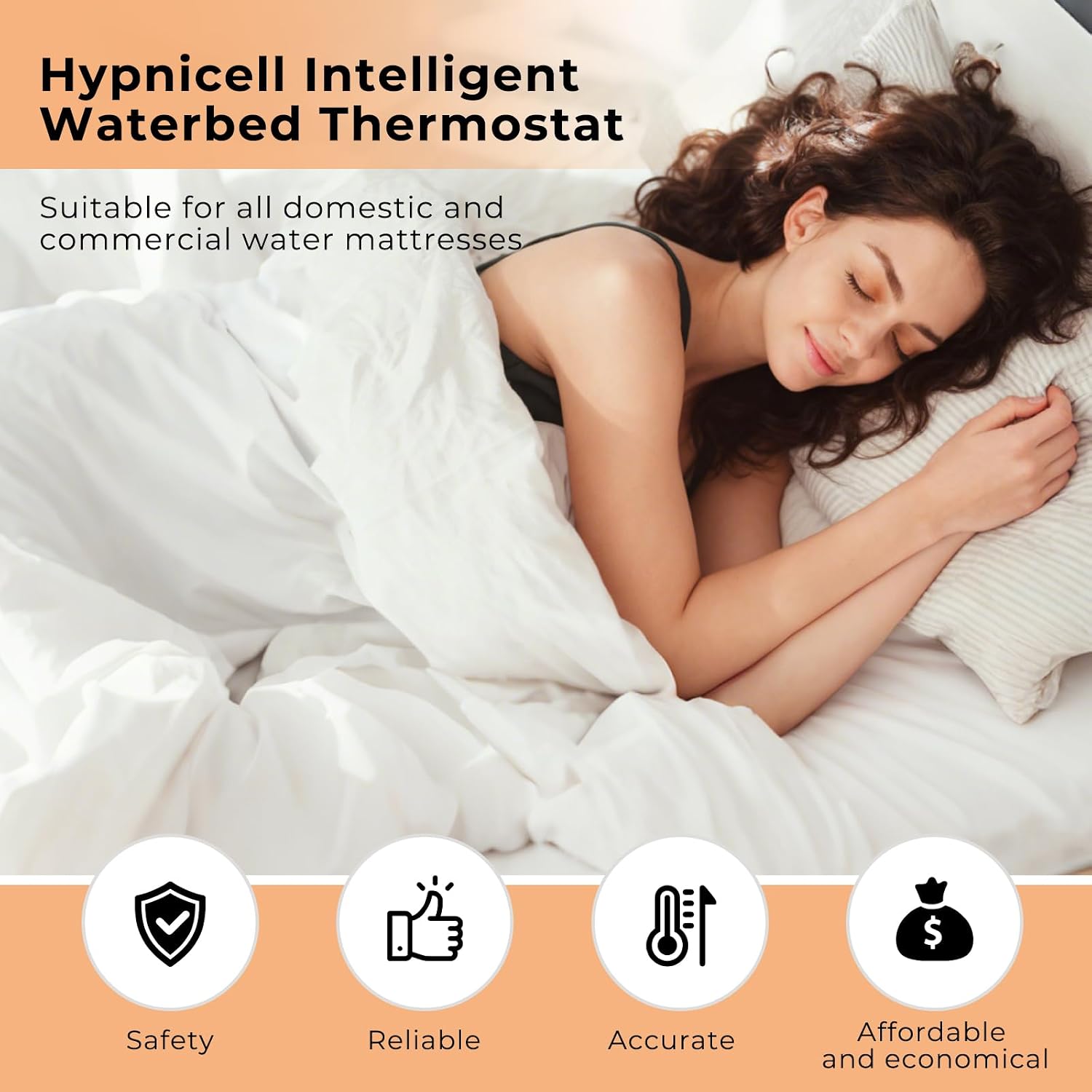 Smart Waterbed Heater with Digital Thermostat, 250w