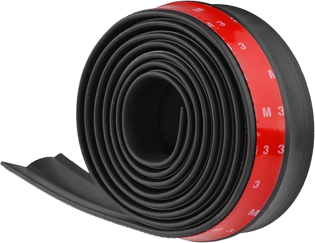 Universal Car Front Bumper Spoiler Rubber Sticker Lip Splitter Body Skirt Protector, 2.5M/8.2ft