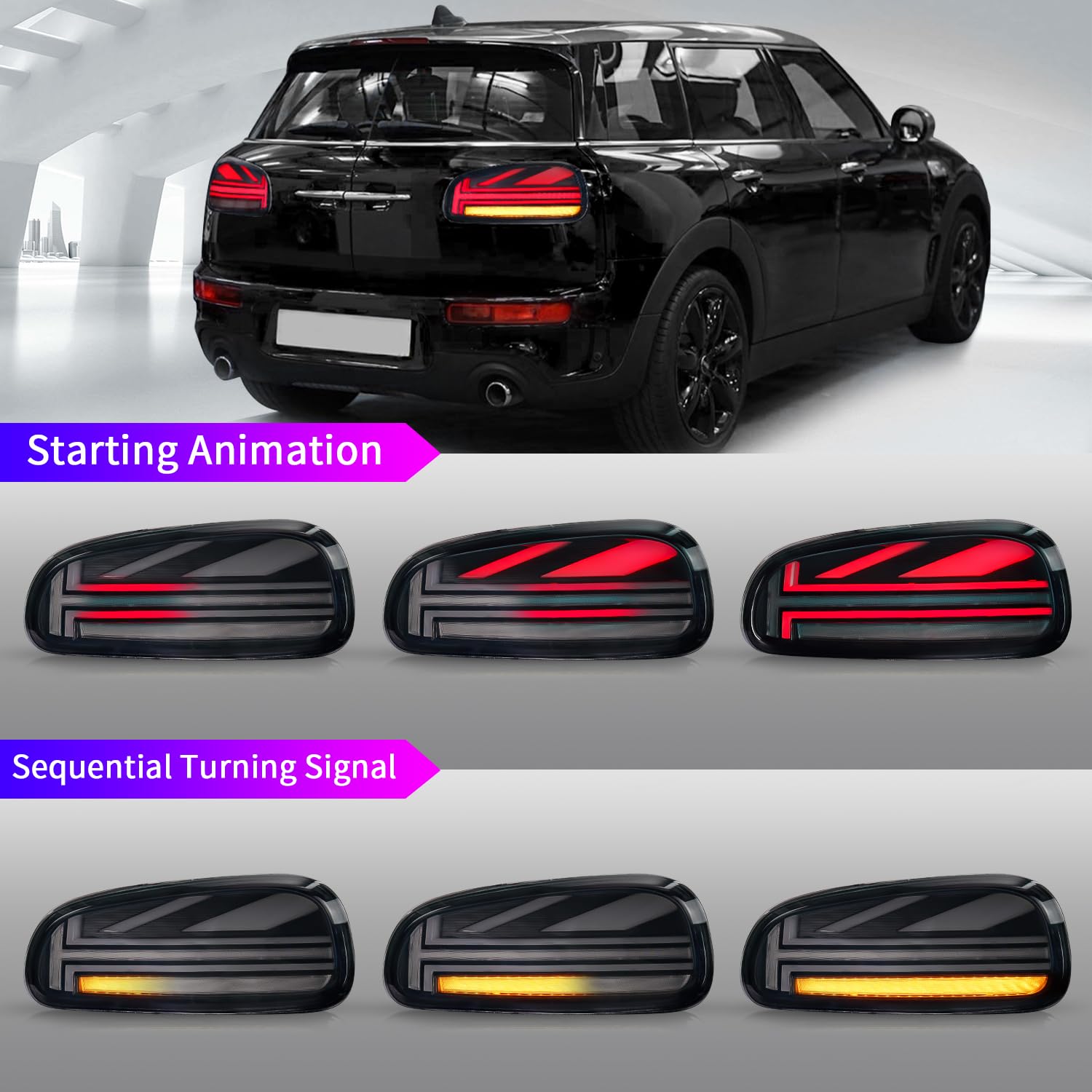 Amazon | LONGDING LEDテールライト アセンブリ JCW MINI F54 Cooper S