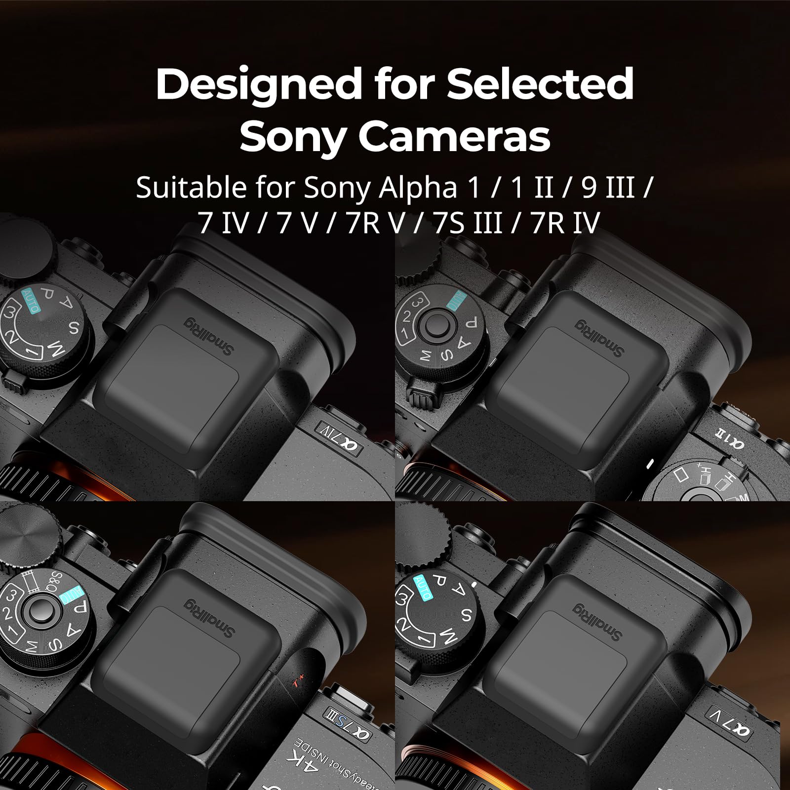 SMALLRIG Osłony na gniazdo lampy błyskowej, 2-pak, w całości czarne, osłony na gniazdo lampy błyskowej dla Sony Alpha 1 / 1 II / 9 III / 7 IV / 7 V / 7R V / 7S III / 7R IV, szczelne na kurz, szczelne