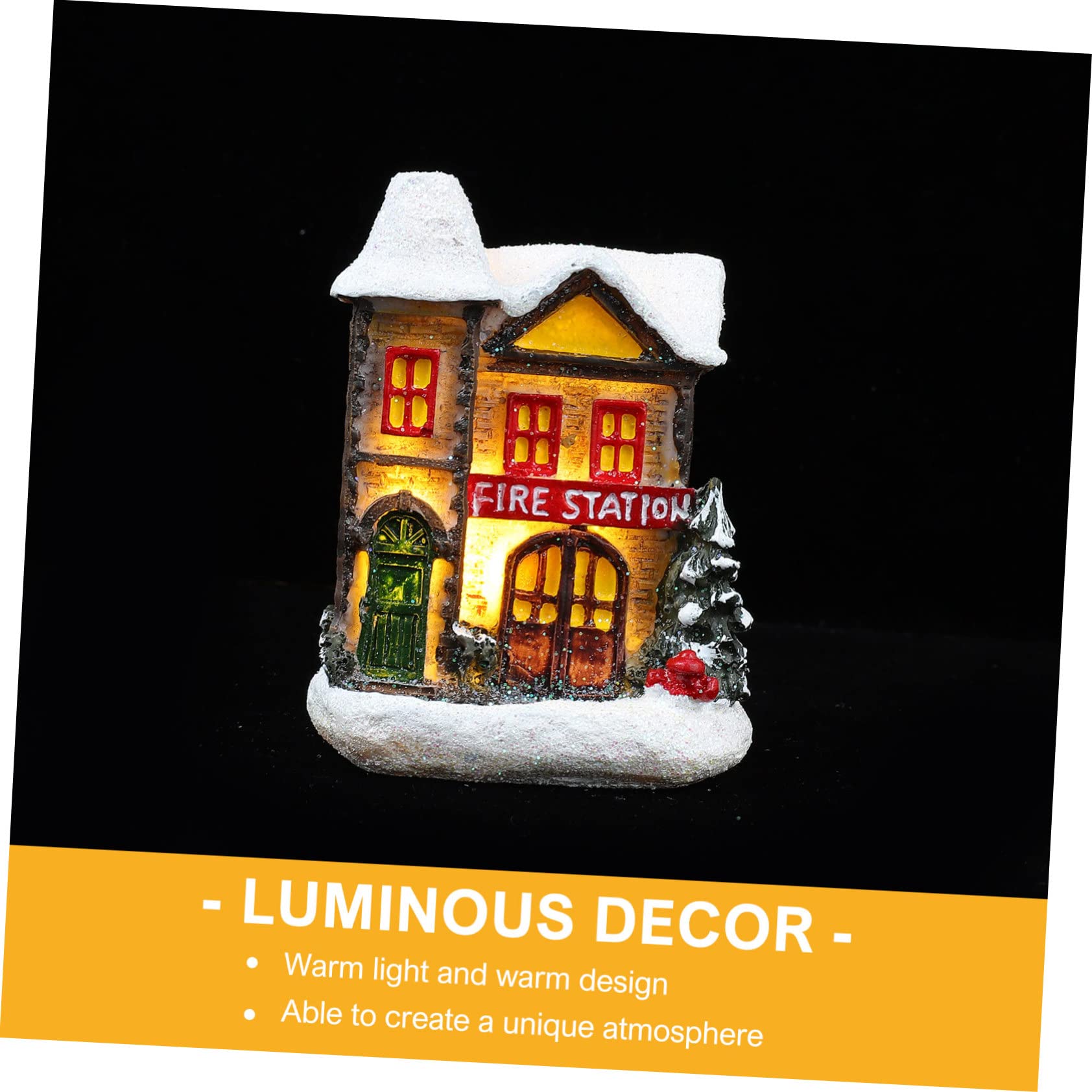 Cabilock 5 Pz ornamenti per la casa decorazioni casa natale fai da te case figurine decorazione natale casa decorazione natalizia casa ornamento della scena del festival casa in resina