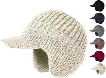 QUROXO CozyHead Beanie, Cozy Head Beanie, Winter Running Cycling Hat with Ear Flaps Thermal Knit Skull Hat