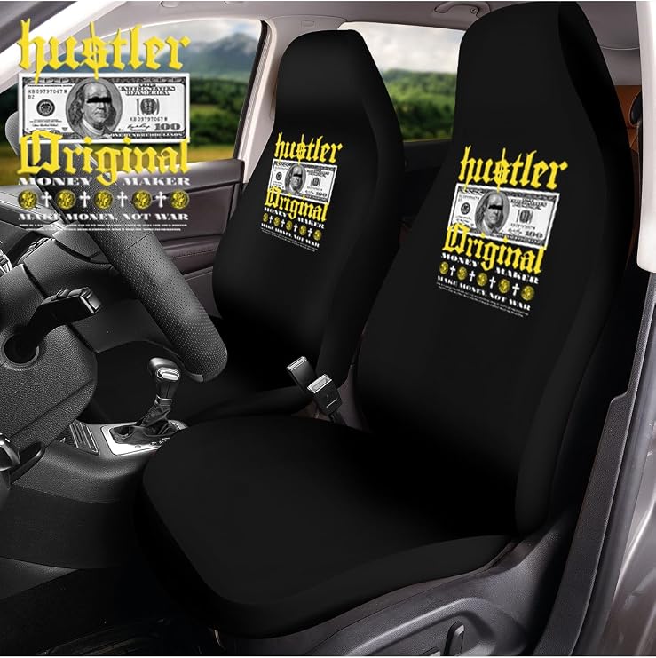 Mirsepet Ford Explorer İle Uyumlu Oto Koltuk Kılıfı İle Uyumlu Siyah 4 Parça Tasarım Logo Hustle
