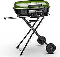 Vista 1 de Brand-Man Propane Gas Grill, Portable Standup Grill with Folding Cart & Push-Button Ignition, Ideal for Camping, Tailgating, BBQ, Backyard, Patio &