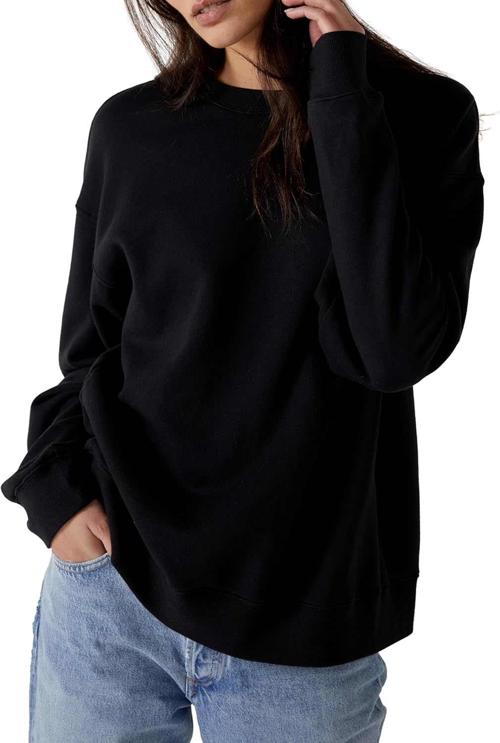 Velvet by Graham & Spencer Womens Abbot Organic Fleece Sweatshirt