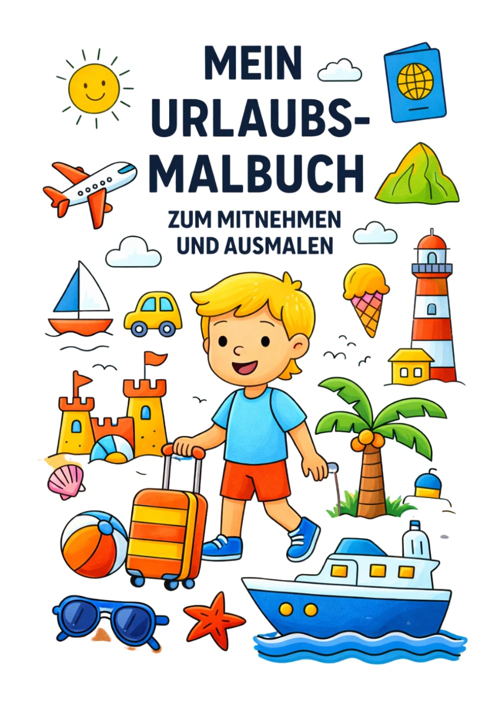 Mein Urlaubs-Malbuch: Zum Mitnehmen und Ausmalen
