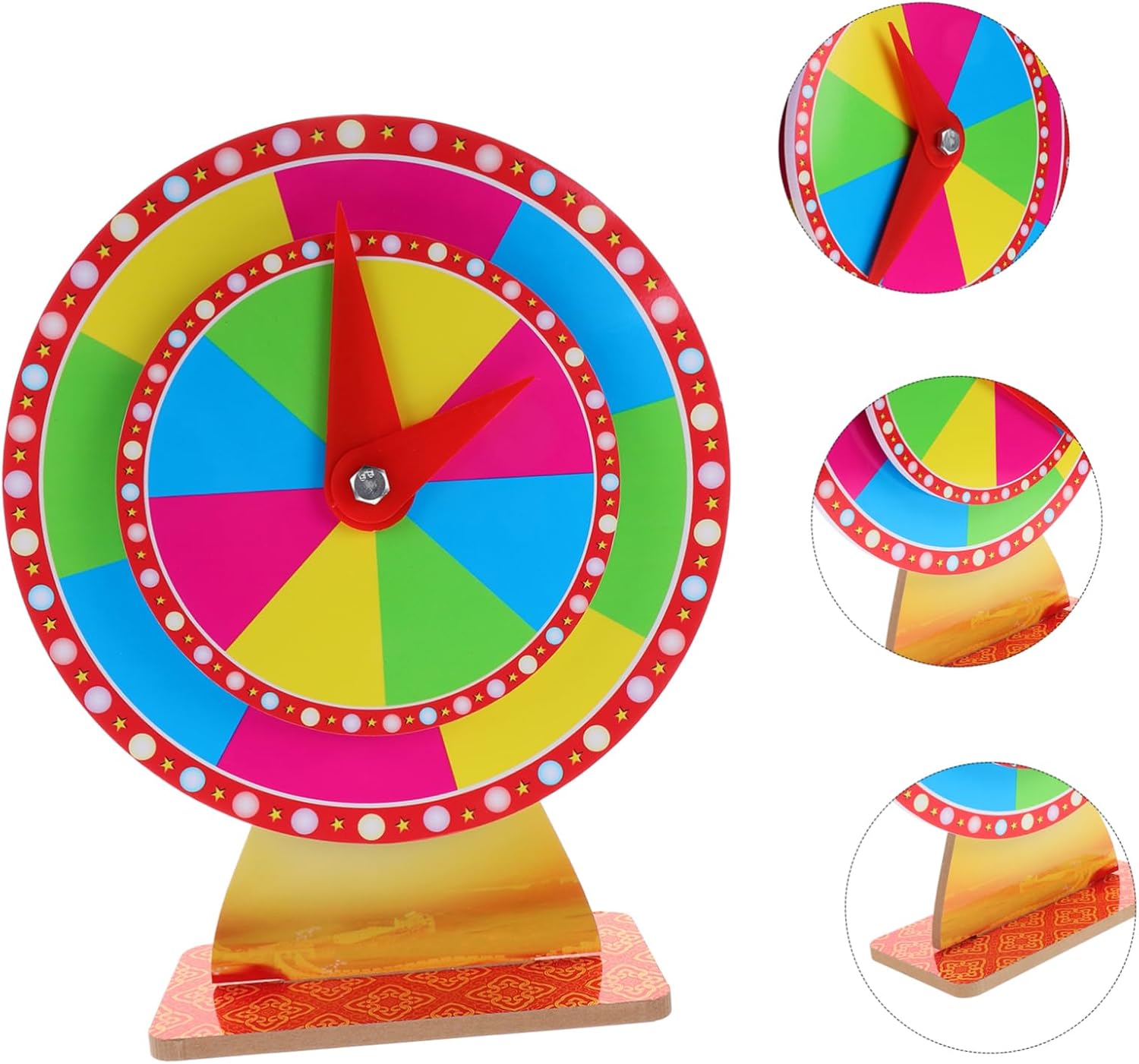 Yardwe Double Prize Wheel Spinning Wheel for Prizes Game Prop Party Lottery Turntable