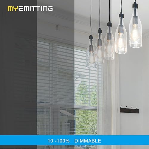 Miniatura 4 de Bombillas Edison regulables, 4.5 W equivalentes a bombillas vintage de 40 W, base E26 4000K ST58ST19, bombillas LED de filamento espiral flexible
