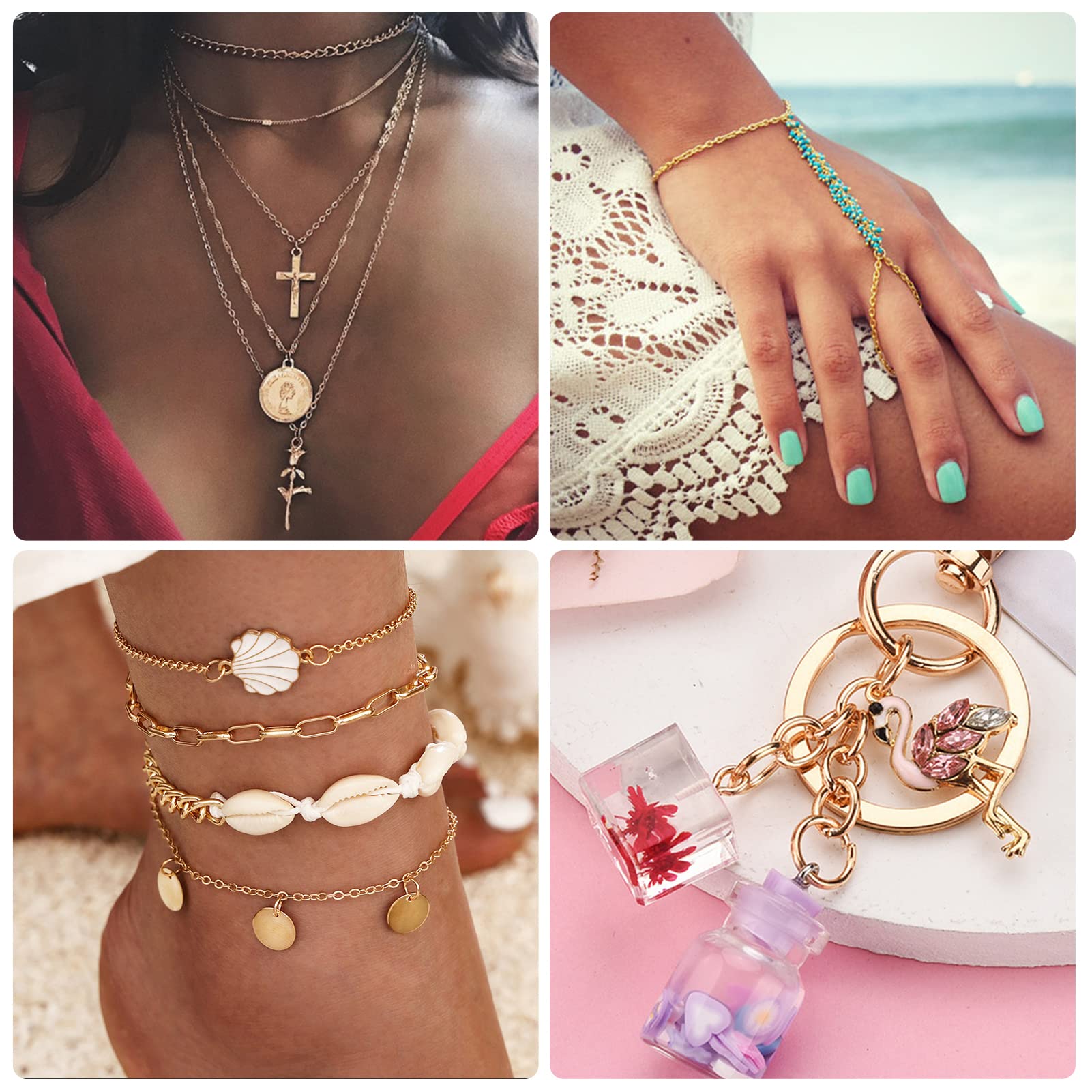 Kit 1443 Anellini Per Bigiotteria - Oro E Argento Con Pinze E Scatola - Foto 9