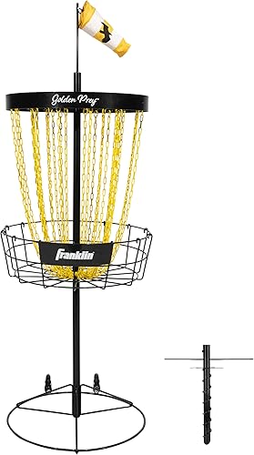 Miniatura 26 de Franklin Sports Cestas de golf de disco – objetivo de golf portátil con cadenas incluidas – Equipo de soporte de cesta de golf de disco