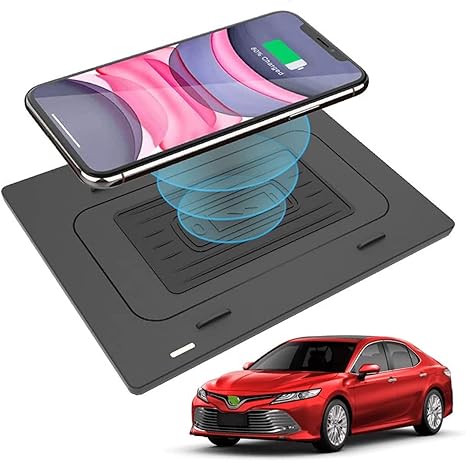 car wireless charger for to yo ta camry 2018 2019 2020 center console panel accessories 10w fast wireless induction mobile phone charging pad forhuaw
