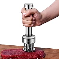 Vista 1 de Mazo Ablandador de Carne de Acero Inoxidable BQWII con 21 Agujas Agudas - Un Martillo Ablandador de Carne para Pollo y Res, Martillo de Carne