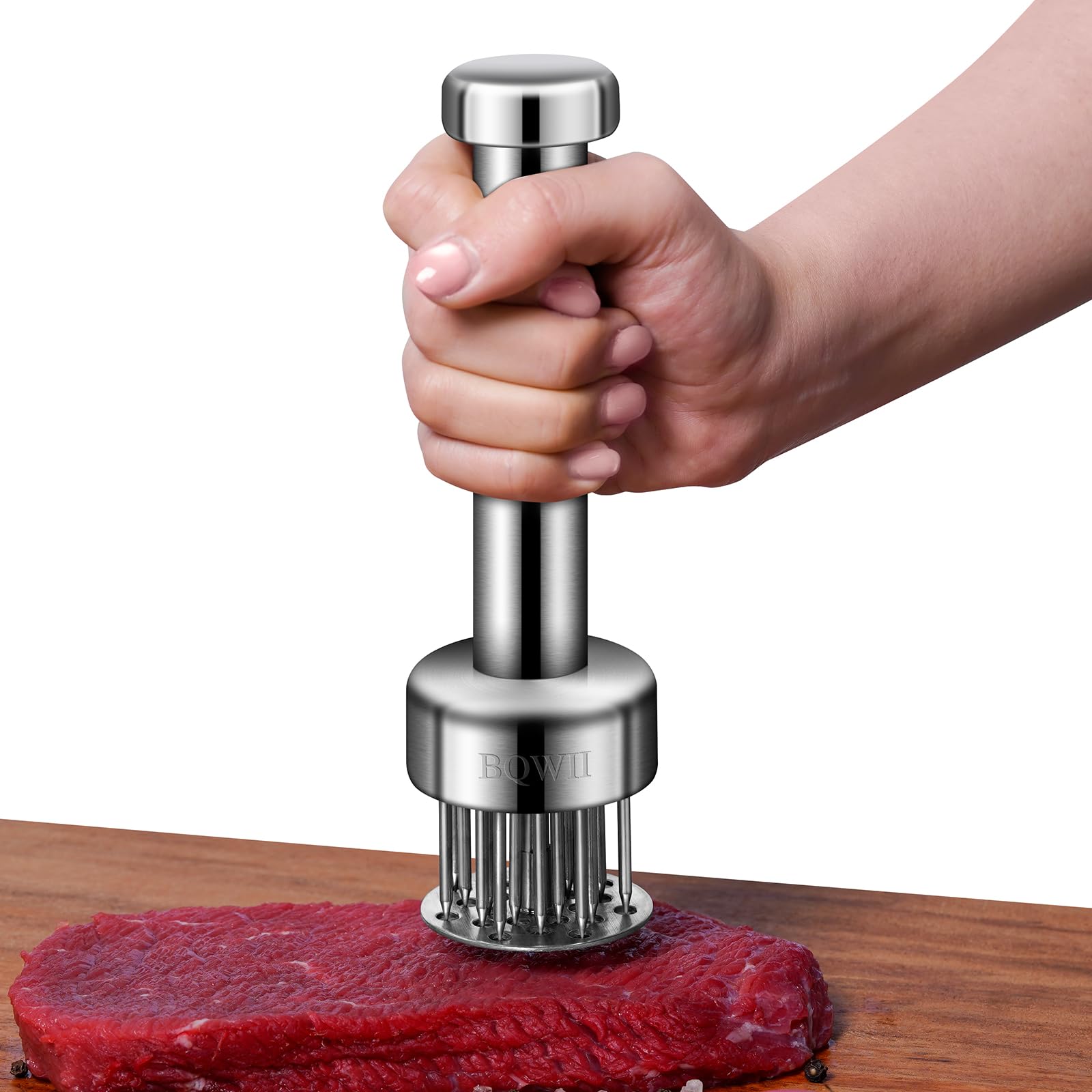 Stainless Steel 21-Needle Meat Tenderizer Tool