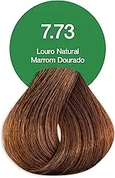 Acquaflora 7.73 Louro Natural Marrom Dourado Coloracao Creme Permanente Vegana 60g