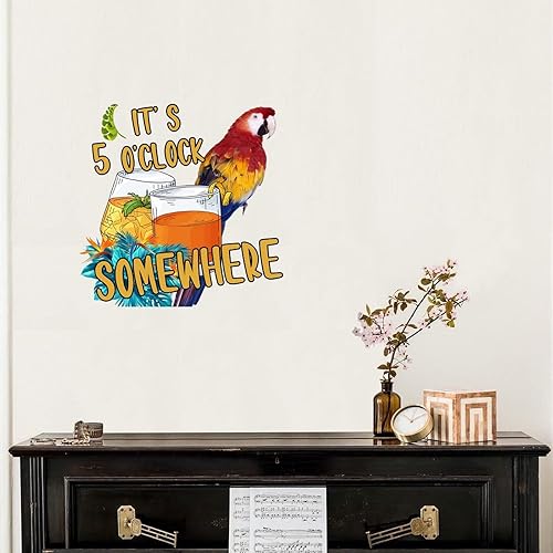 Miniatura 9 de Calcomanías de pared con texto en inglés "It's Five O'clock Somewhere School" ("It's Five O'clock Somewhere School"), calcomanías de pared