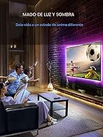Vista 6 de Retroiluminación para TV, luces LED de 13.1 pies para TV de 32-65 pulgadas, luces LED RGB para TV en la parte trasera, sincronización de música