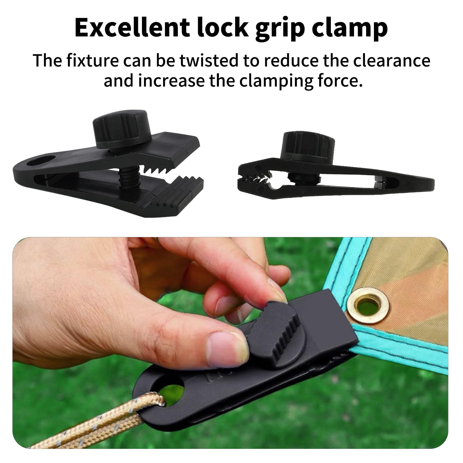DAZZLEEX Lot De 6 Clips De Fixation Bâche Solaire Piscine - Attaches Anti-Vent