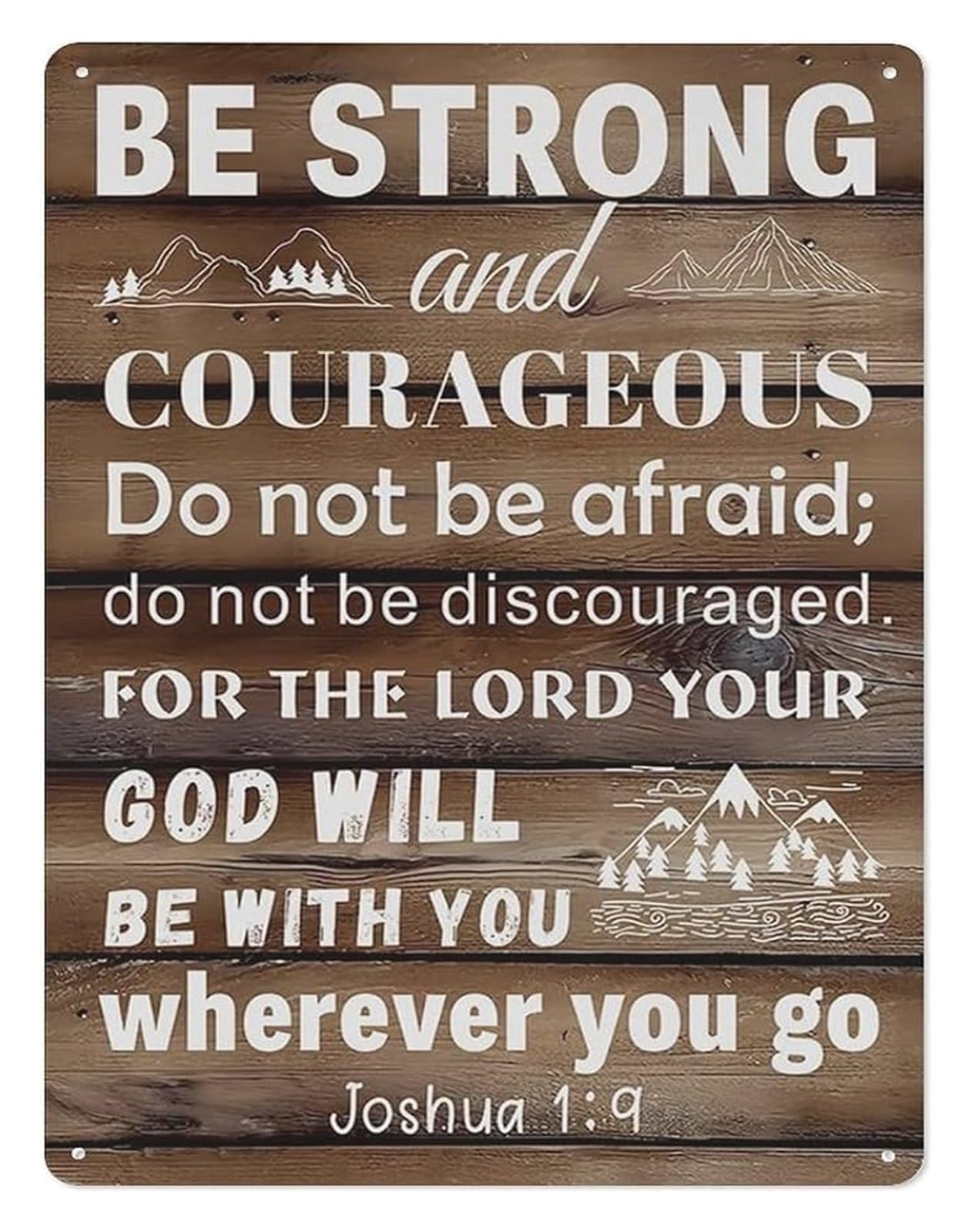 XHAJCSJWGD Trust in the Lord Metal Tin Sign Bible Verse Encouragement Wall-Art for Home Office Living Room Gift for Believers 8 X 12 in