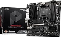 MSI PRO B550M-VC WiFi ProSeries Motherboard: AMD Ryzen 5000/3000 Support, PCIe 4.0, Wi-Fi 6E, mATX DDR4