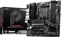 MSI Placa-mãe PRO B550M-VC WiFi ProSeries (AMD Ryzen 5000 Series, AM4, DDR4, PCIe 4.0, SATA 6Gb/s, M.2, USB 3.2 Gen 2, HDMI/DP, Wi-Fi 6E, Bluetooth 5.2, mATX)