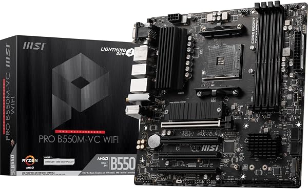MSI PRO B550M-VC WiFi ProSeries Motherboard with PCIe 4.0 and Wi-Fi 6E