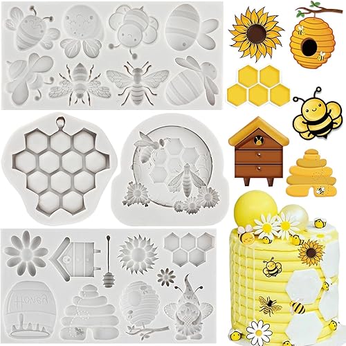 Miniatura 10 de Molde de silicona de abejorro de abeja para fondant, molde de fondant de oso, molde de crisantemo, flor de crisantemo, molde de chocolate para