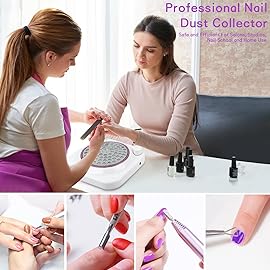Cofashion Nail Dust Collector Vacuum with Adjustable Speed Rotary 48w Powerful Dust Collector Nails with Filter Electric Dust Suction Machine for Manicure