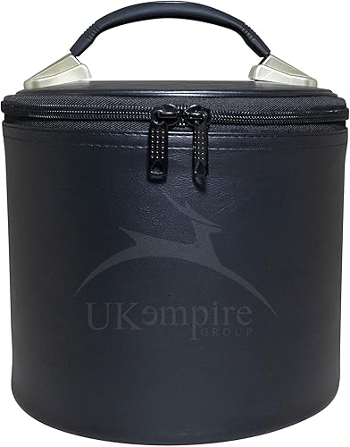 Miniatura 2 de UK empire group limited Deluxe Masonic Fez Cap Case Black - Cuero sintético, caja de almacenamiento de exhibición con sombrero Shriner