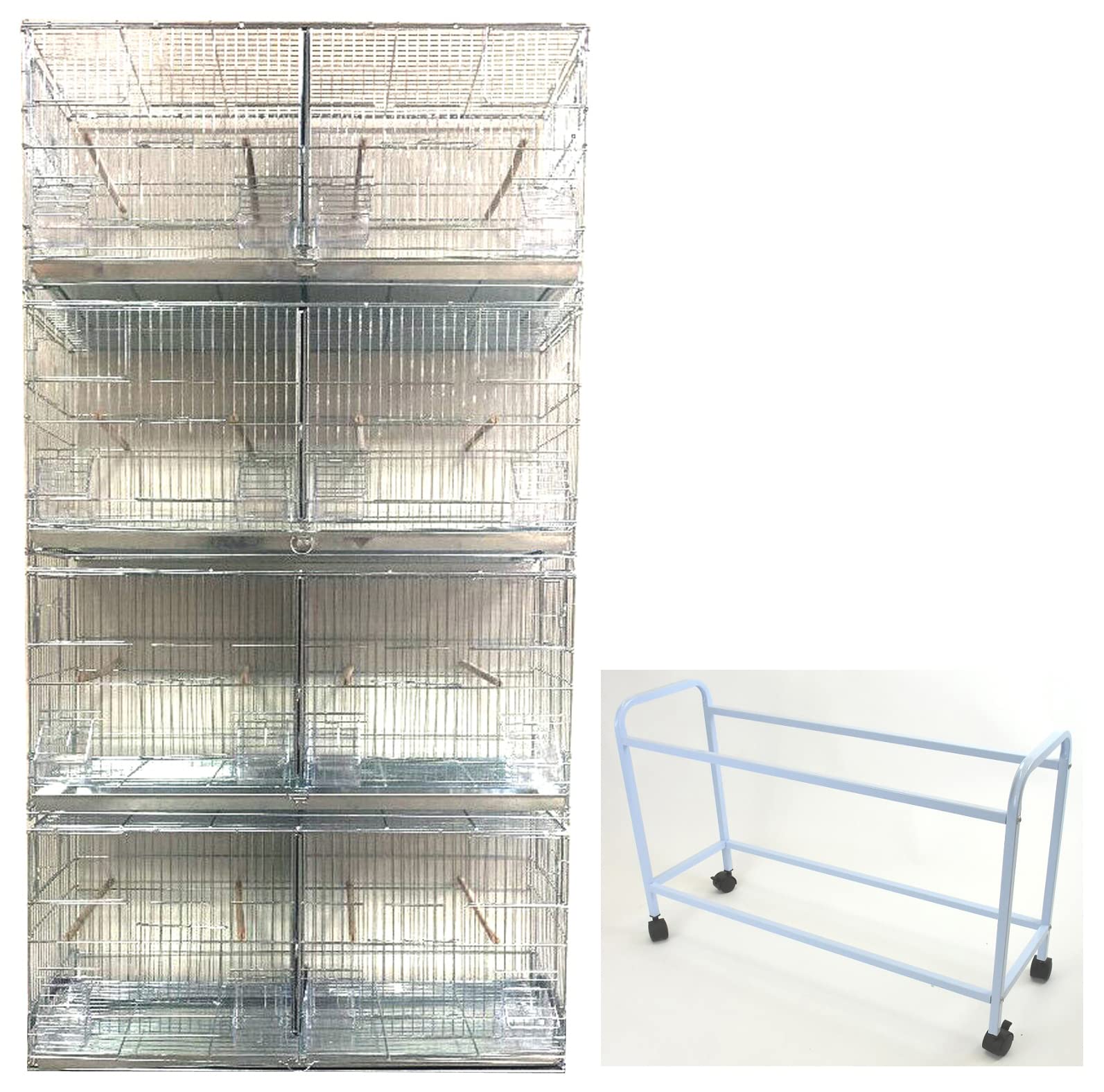 Buy Combo Galvanized Zinc Plated Stack & Lock Breeder Bird Flight Cage