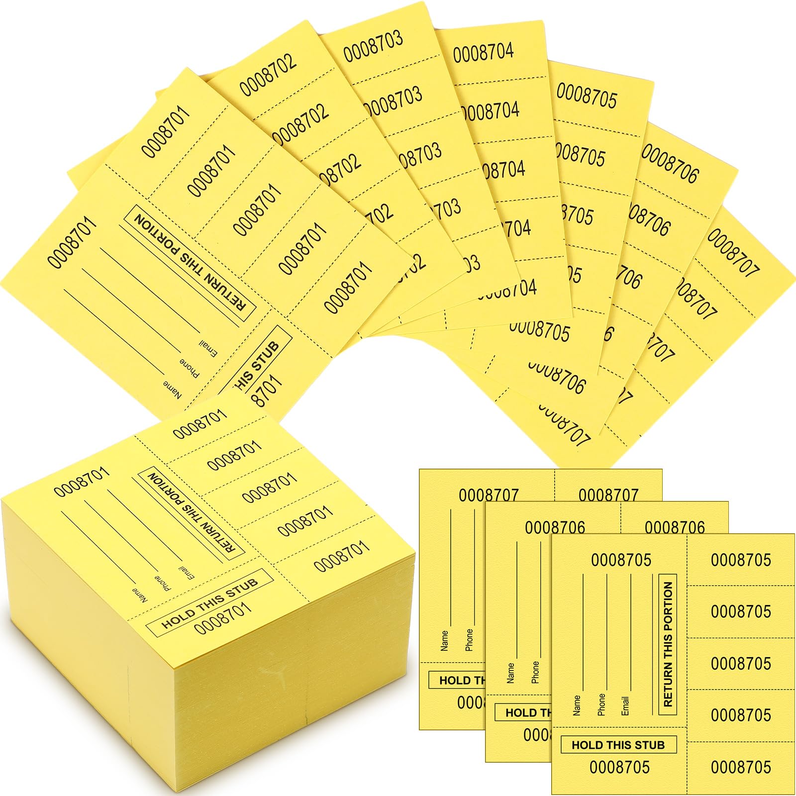 Chinese Raffle Tickets Box Snapklik.com : Kosiz 300 Sheets Raffle Tickets Sheets Hold This Stub ...