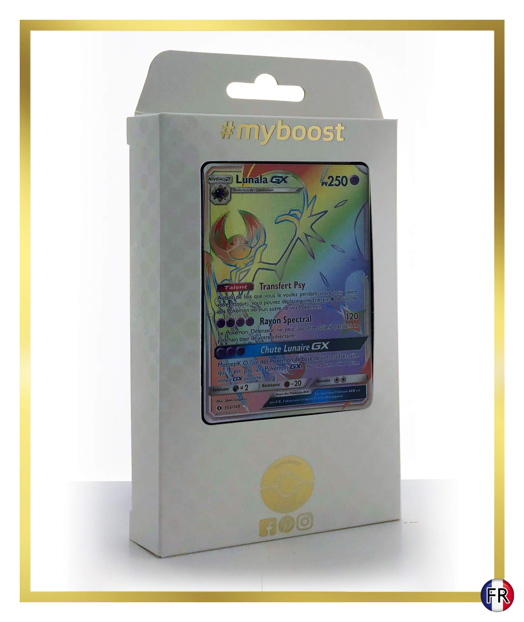 Buy LunalaGX 153/149 Shiny Rainbow Ultraboost X Soleil & Lune 1 Box of 10 Pokemon French