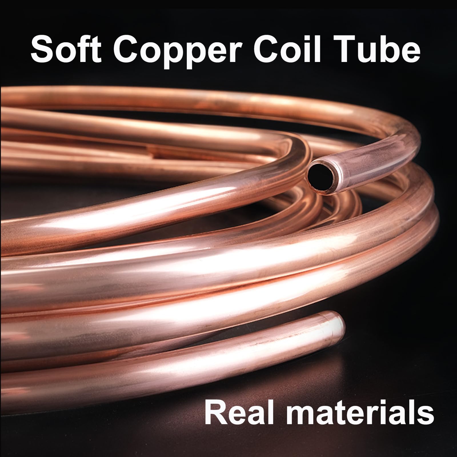 Tubo Cobre Blando En Bobina Tubo Cobre Hueco Flexible Resistente para Refrigeración Aire Acondicionado Fontanería HVAC Transferencia De Calor DIY Eléctrico,7mm*1mm*10m