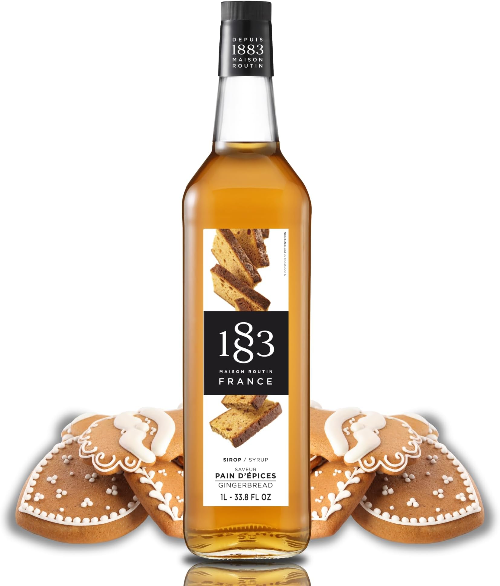 Maison Routin 1883 Gingerbread Syrup, 1 Liter Bottle