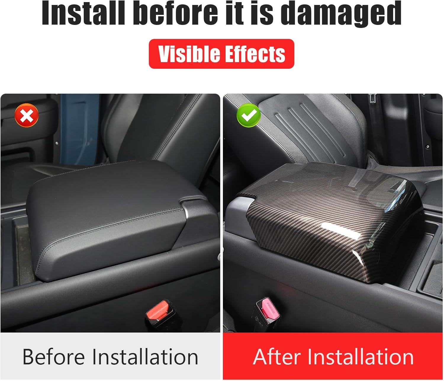Central armrest box protective cover suitable for 2020-2025 2026 Land Rover Defender 90 110 130 center console riser pad internal storage box protective cover decorative cover modification accessories