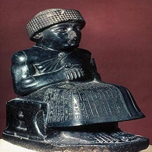 Póster de estatuilla neo-sumeria del príncipe Gudea Ndiorita del príncipe de Lagash C2150 aC (18 x 24) disponible en Yaxa Costa Rica