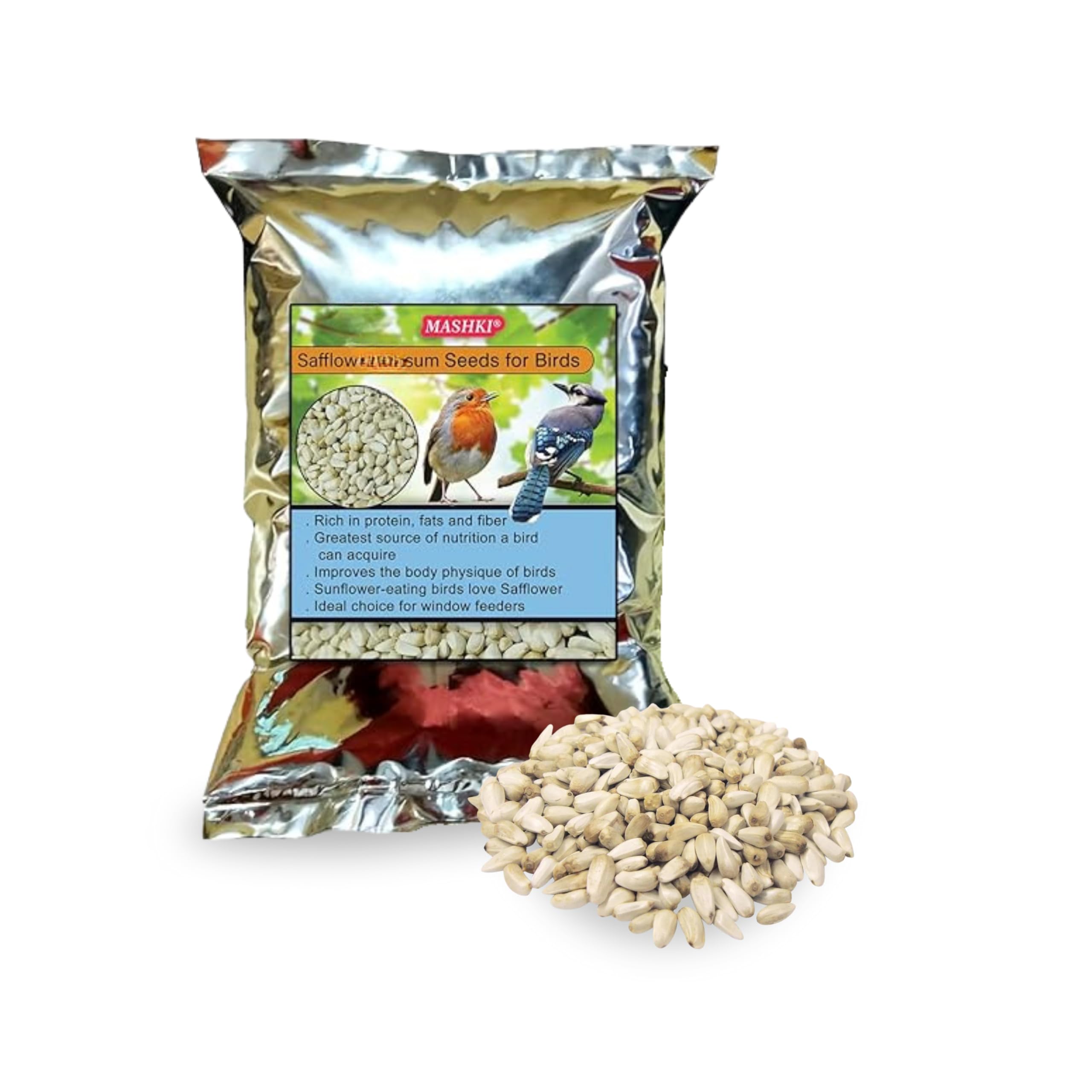 MASHKI Safflower Seeds Dry and Clean Kusum beej Seeds for Bird Food Songbirds Natural Nutrition Food (3 KG) (B0BJ7DMQ4S) Amazon Price History, Amazon Price Tracker