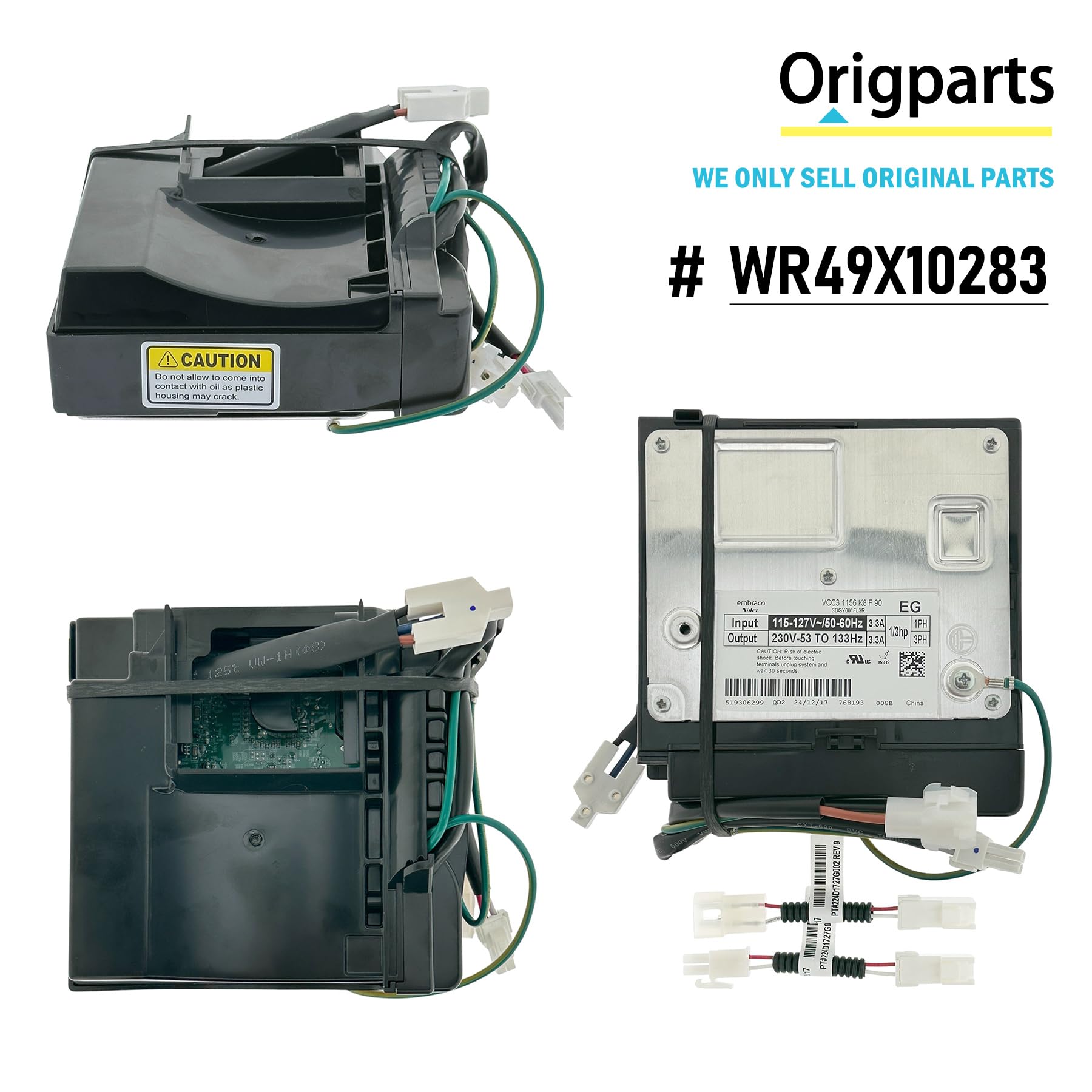 GE WR49X10283 Genuine OEM Refrigerator Inverter Board – Fits 2677747, WR55X10490