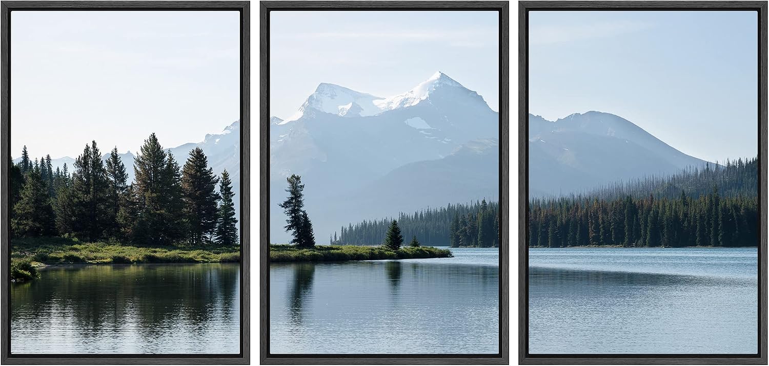 Amazon.com: IDEA4WALL Framed Canvas Print Wall Art Set Spring Blue ...