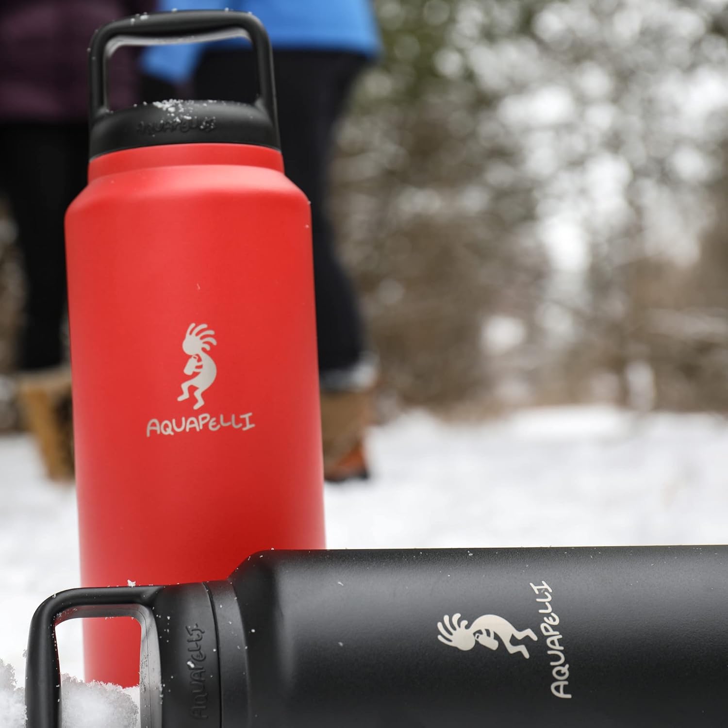 Aquapelli Vacuum Insulated Water Bottle, 34 Ounces, Midnight Black