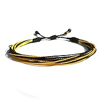 Vista 25 de Colorful Bracelet for Men and Women with Hematite Stones: Handmade Designer Adjustable Multistrand String Knotted Macrame Friendship Bracelet