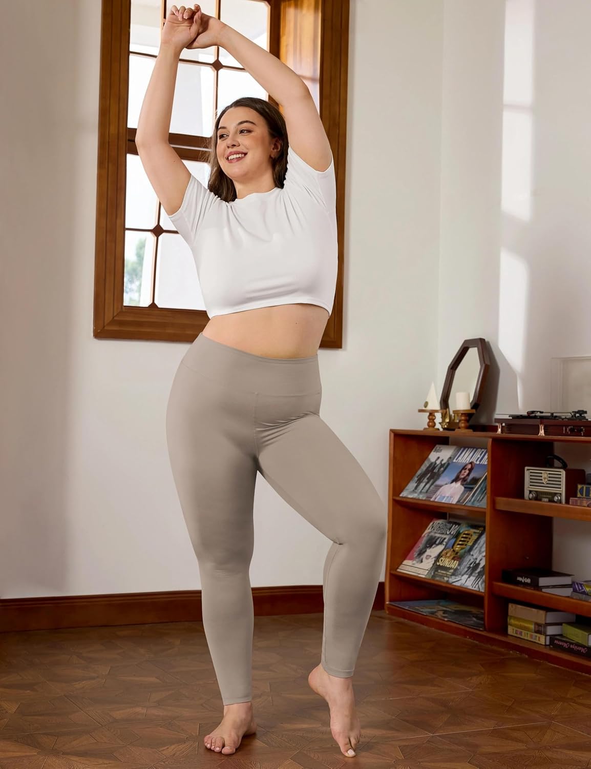 VALANDY Creamlush Plus Size Leggings for Women-3 Packs Stretchy Soft High Waisted Women's Leggings Lounge Yoga Pants