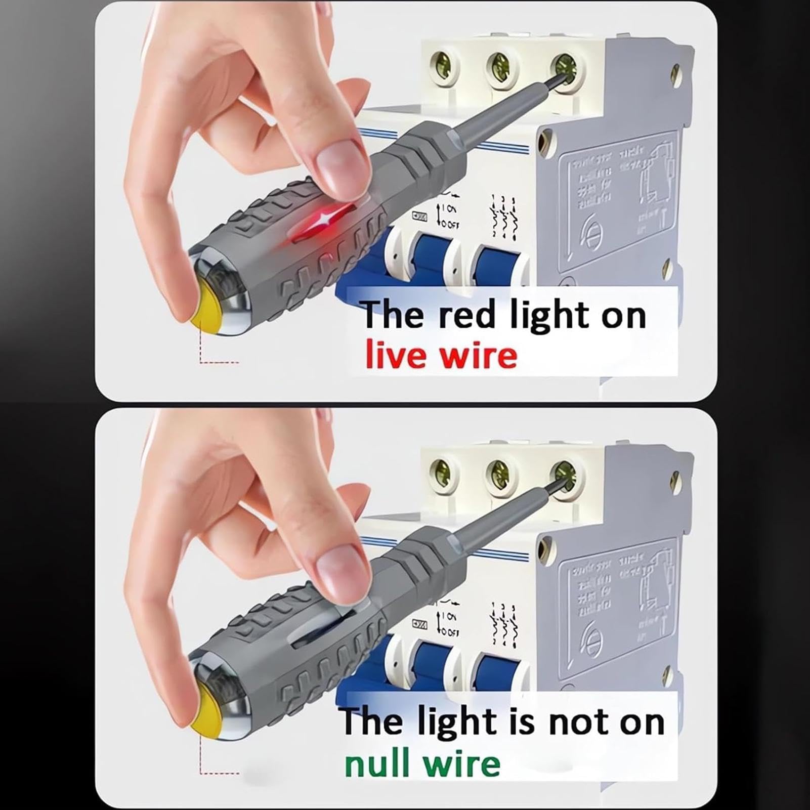 Penna Tester Di Tensione - Cacciavite Con Display Luminoso Per Rilevare Elettricità, 2 In 1 - Foto 5