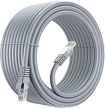SPYTEK 15 Meter 1000 MBPS RJ45 cat6 Ethernet Patch Cable LAN Cable Internet Cable Cord High Speed 1 Gigabit Category 5 Wires for Smart Tv, Android TV, PS4, PS5 Modem, Router, LAN ADSL- Grey