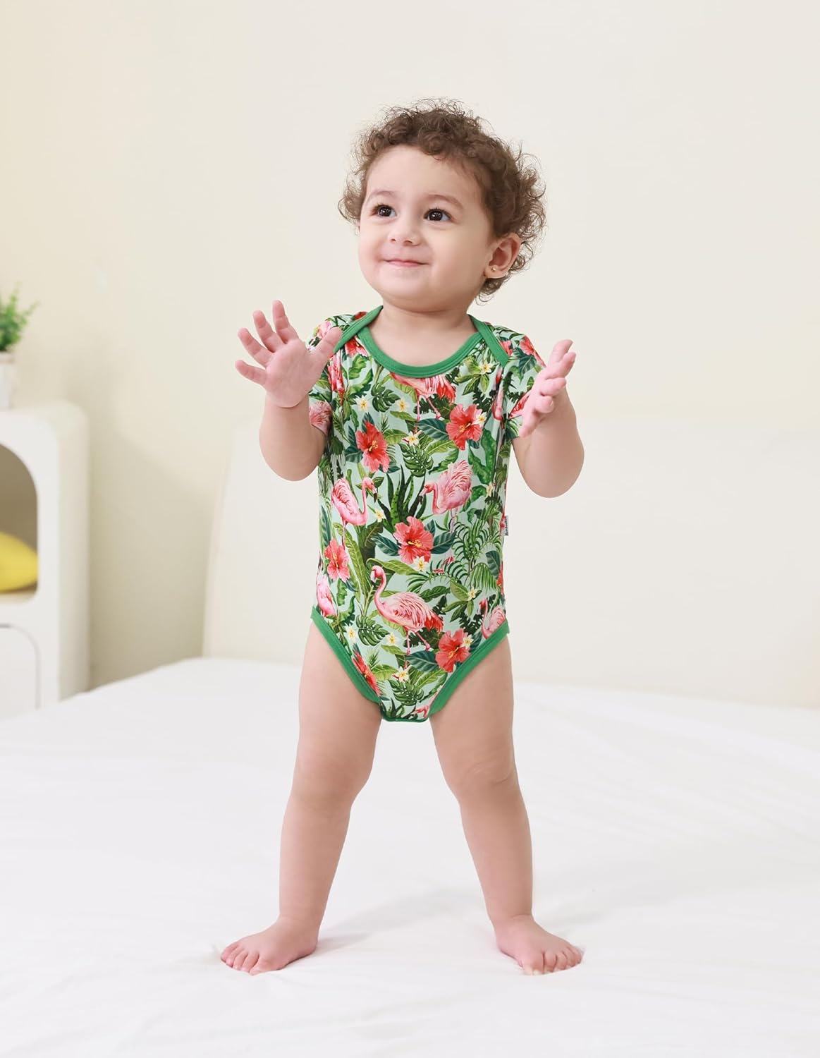 Baby Bodysuit Unisex Toddler Bodysuits Infant Boy Girl Short Sleeve Pajamas Bamboo Viscose Sleepwear NB-24 Months