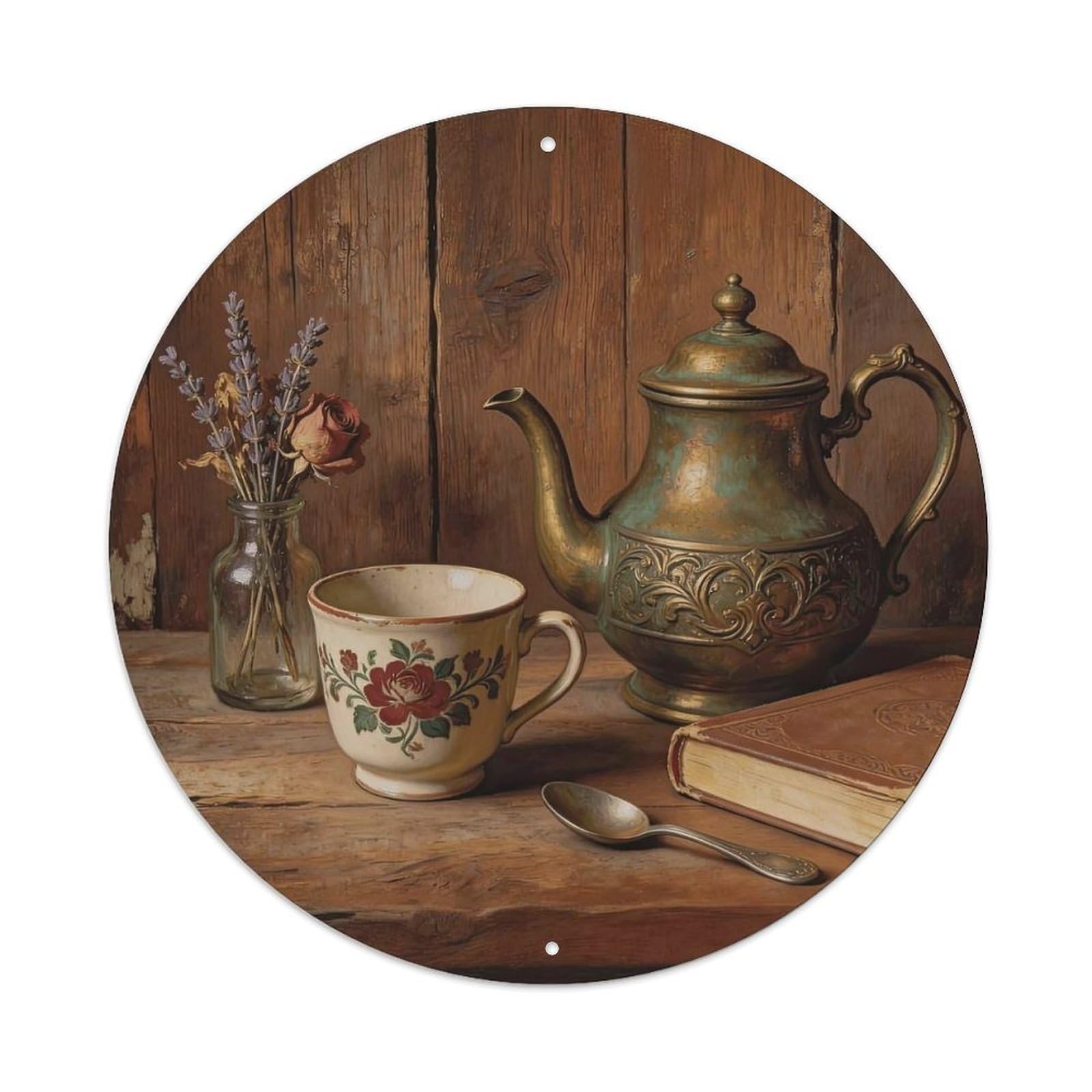 Metal Watering Can & Teapot Metal Tin Sign
