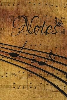Notes Music Journal for Musicians. Hardback cover, 120 lined pages, 6x9.