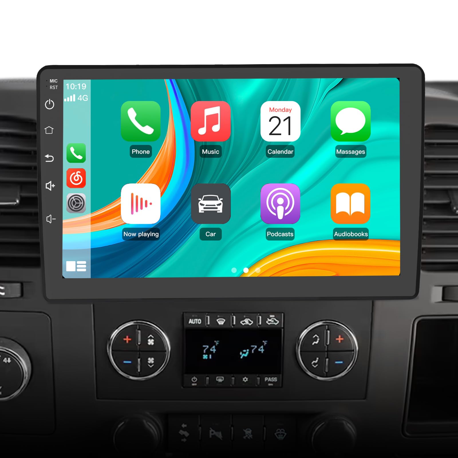 2+64GB Car Radio Stereo for Chevy Chevrolet Silverado 2007-2013 Tahoe Equinox GMC Sierra Yukon Android 13 with CarPlay Android Auto Bluetooth GPS Navigation