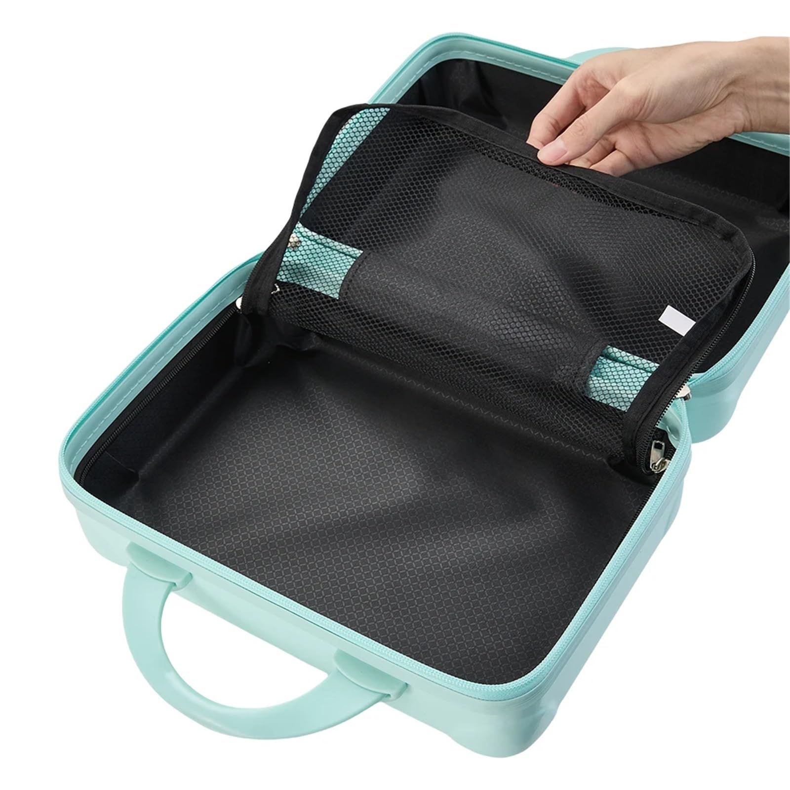 Estuche portátil de Viaje for Maquillaje y manicura, Resistente al Agua para Viajes de Negocios(Beige)