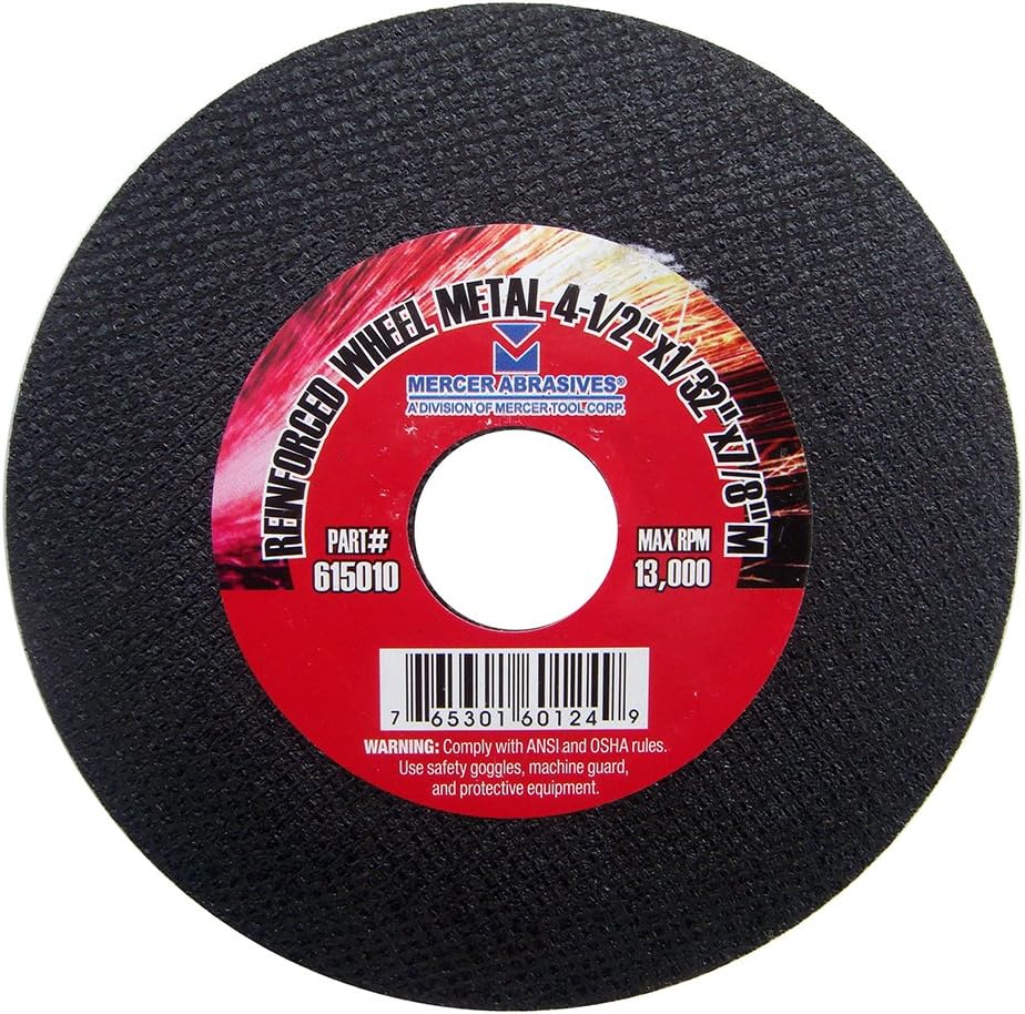 Up To 40% OFF Mercer Industries 615010-4-1/2 x 1/32 x 7/8 Cut-Off Wheels for Metal (100 pack)