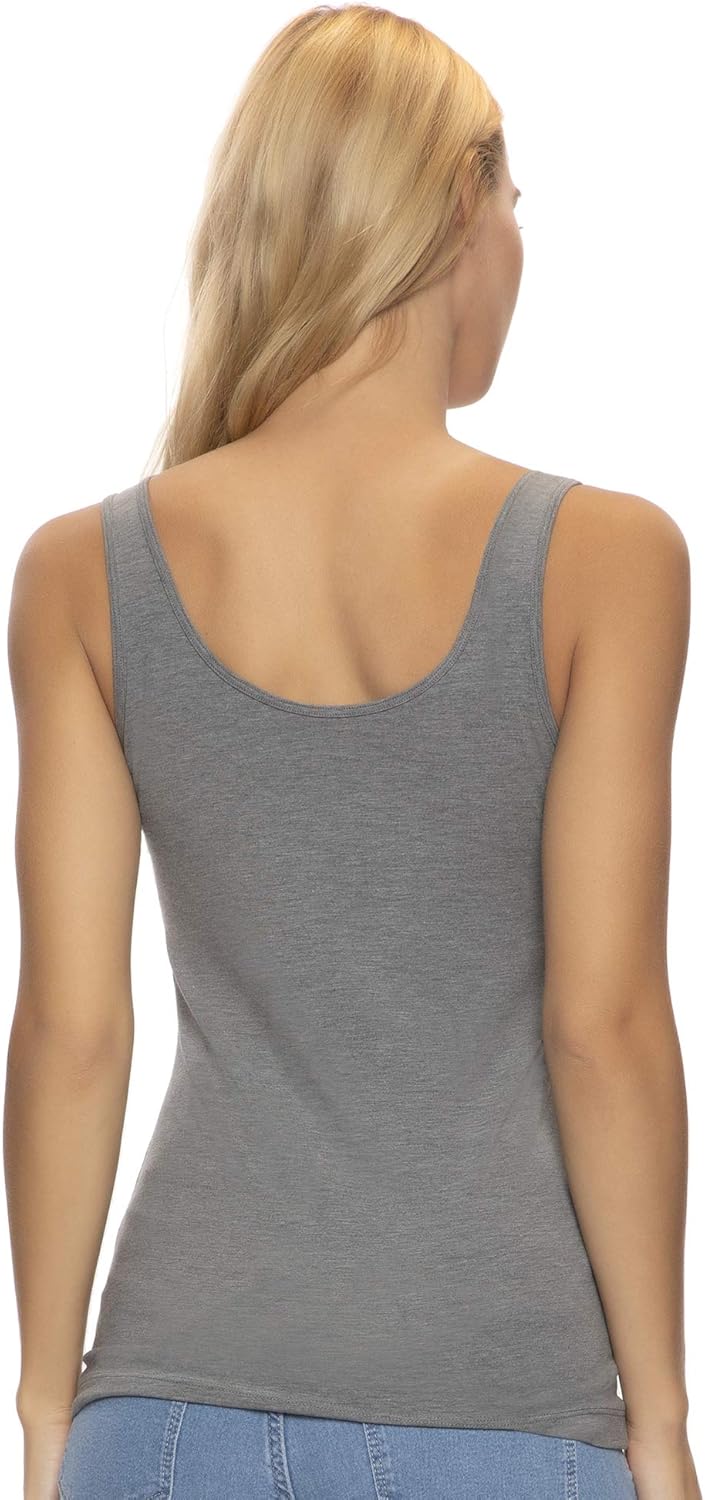 Felina Reversible Cotton Womens Tank Top | 4-Pack